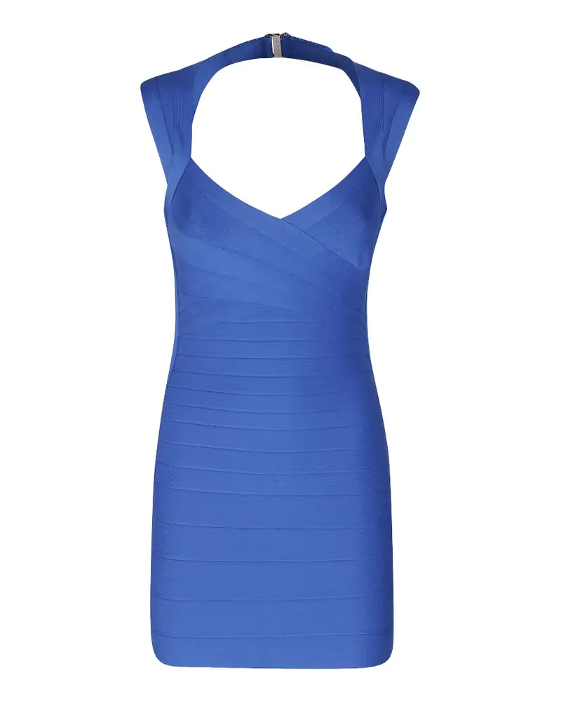 Hervé Léger The Jamie bandage halterneck mini dress - Blau Blau