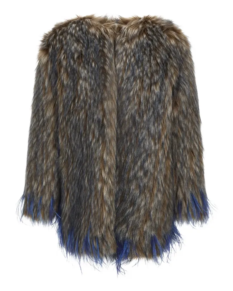 Roberto Cavalli Schal mit Federn - Grau Grau