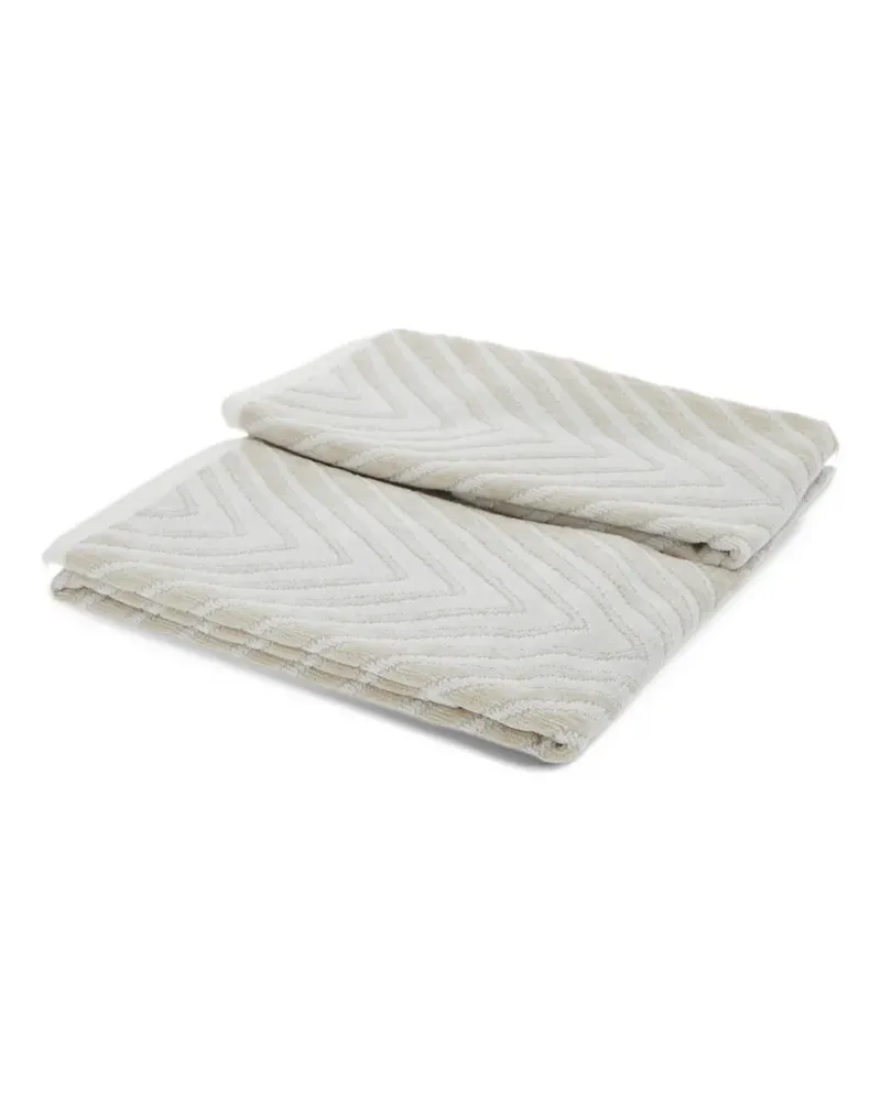 Missoni Home chevron-pattern towel (set of two) - Nude Nude