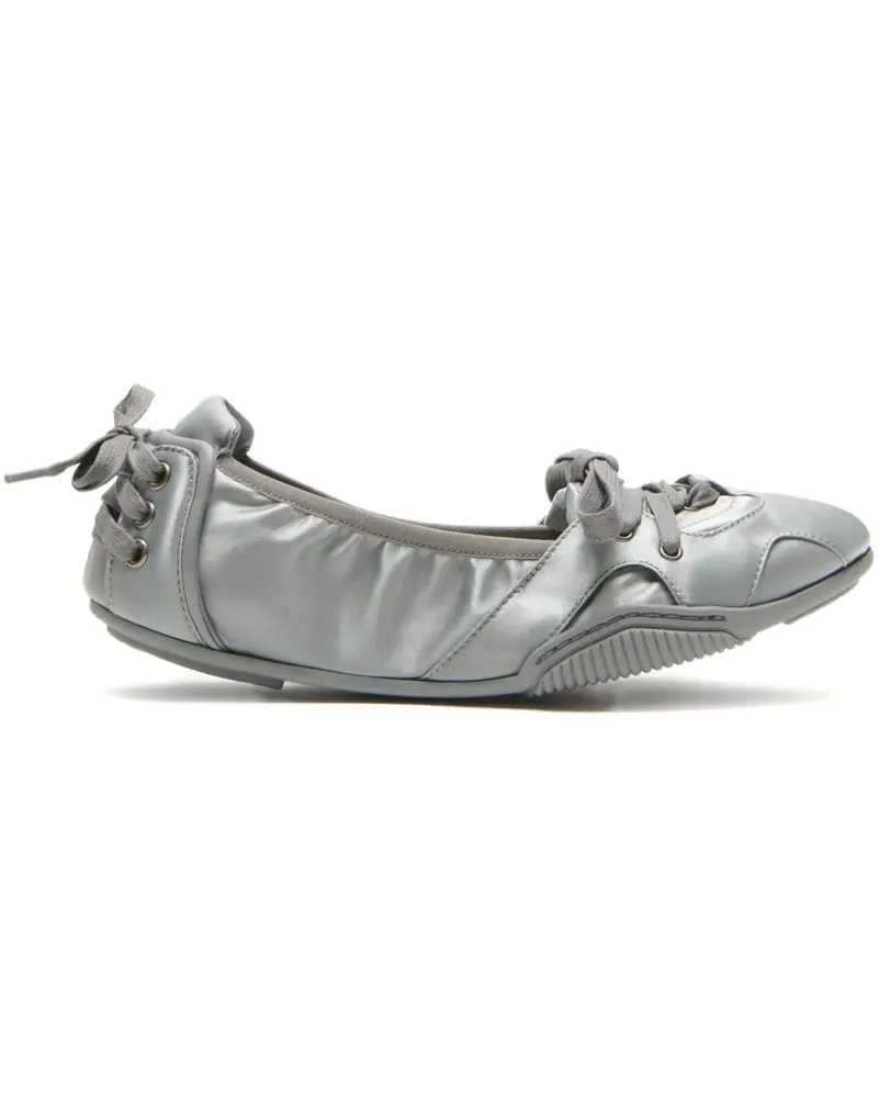 Acne Studios satin-finish ballet flats - Grau Grau