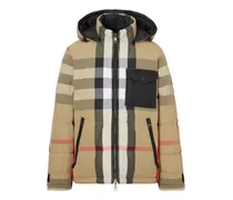Wendbare Steppjacke mit Karo - Nude