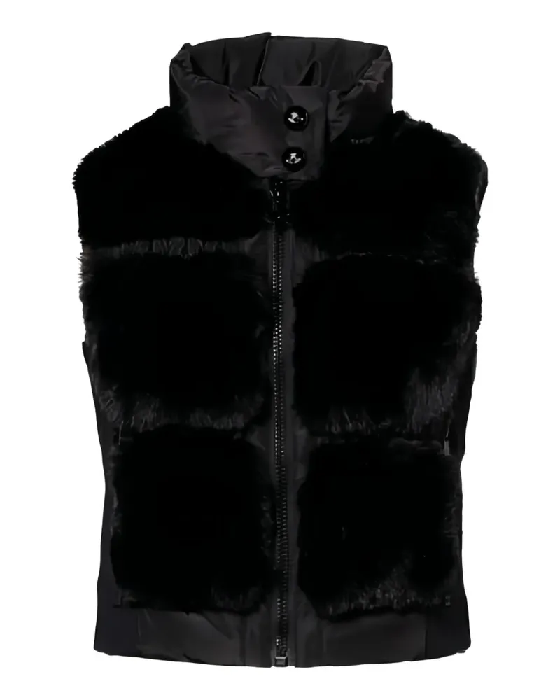 GOLDBERGH faux-fur panelled gilet - Schwarz Schwarz