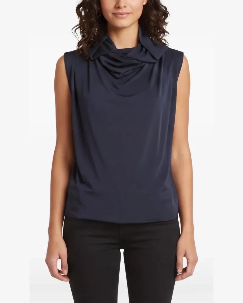 Magda Butrym Drapierte Kapuzenbluse - Blau Blau