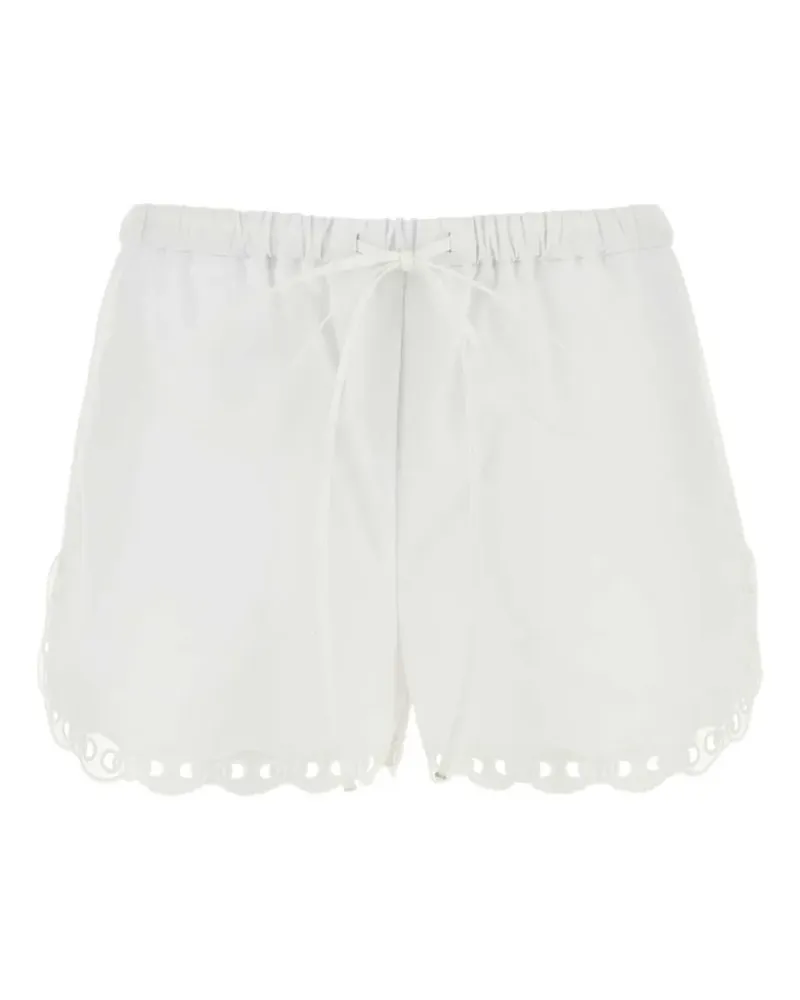 Gucci embroidered cotton poplin shorts - Nude Nude