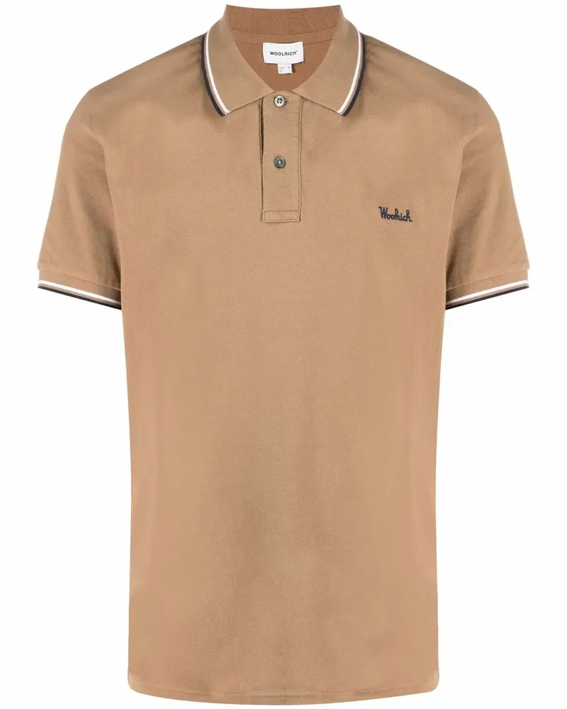 Woolrich Poloshirt mit Streifendetails - Braun Braun