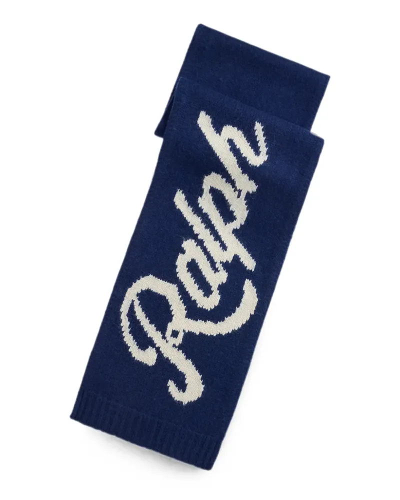 Ralph Lauren Schal mit Logo-Intarsie - Blau Blau