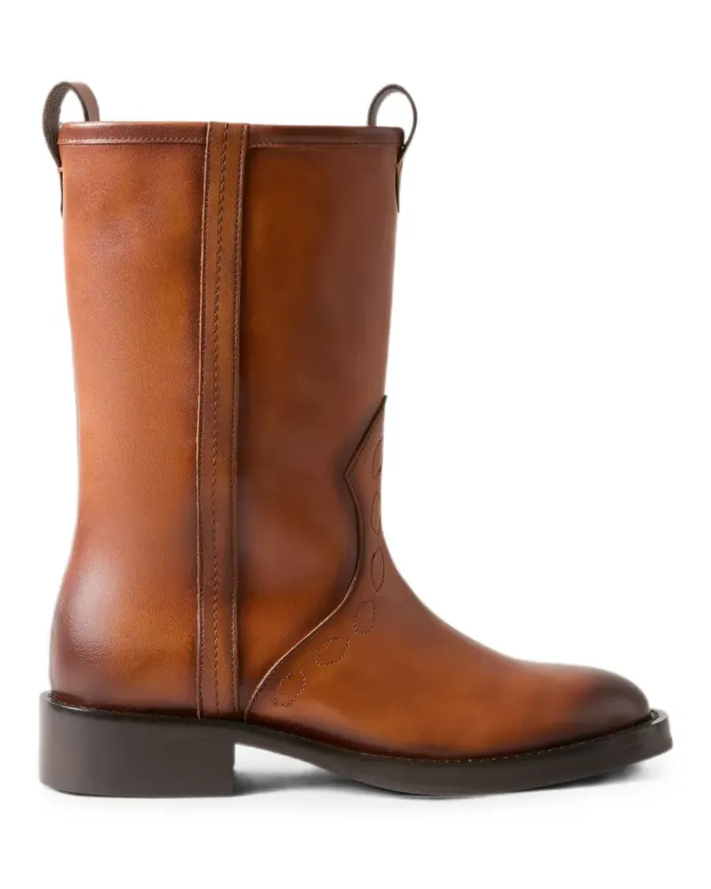 Claudie Pierlot Bestickte Stiefel - Braun Braun