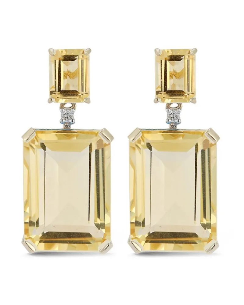MATEO 14kt Gelbgoldohrringe mit Diamanten Gold
