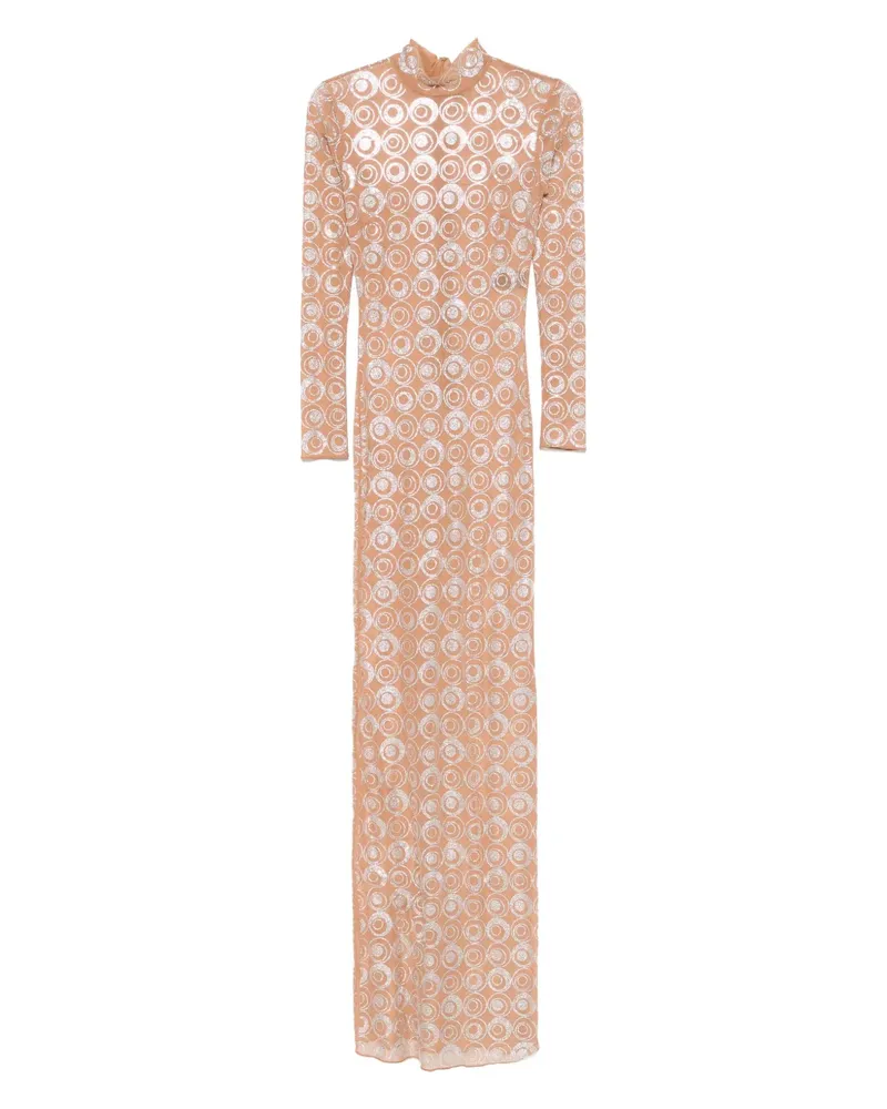 The New Arrivals Ilkyaz Ozel Catroux Maxikleid - Braun Braun