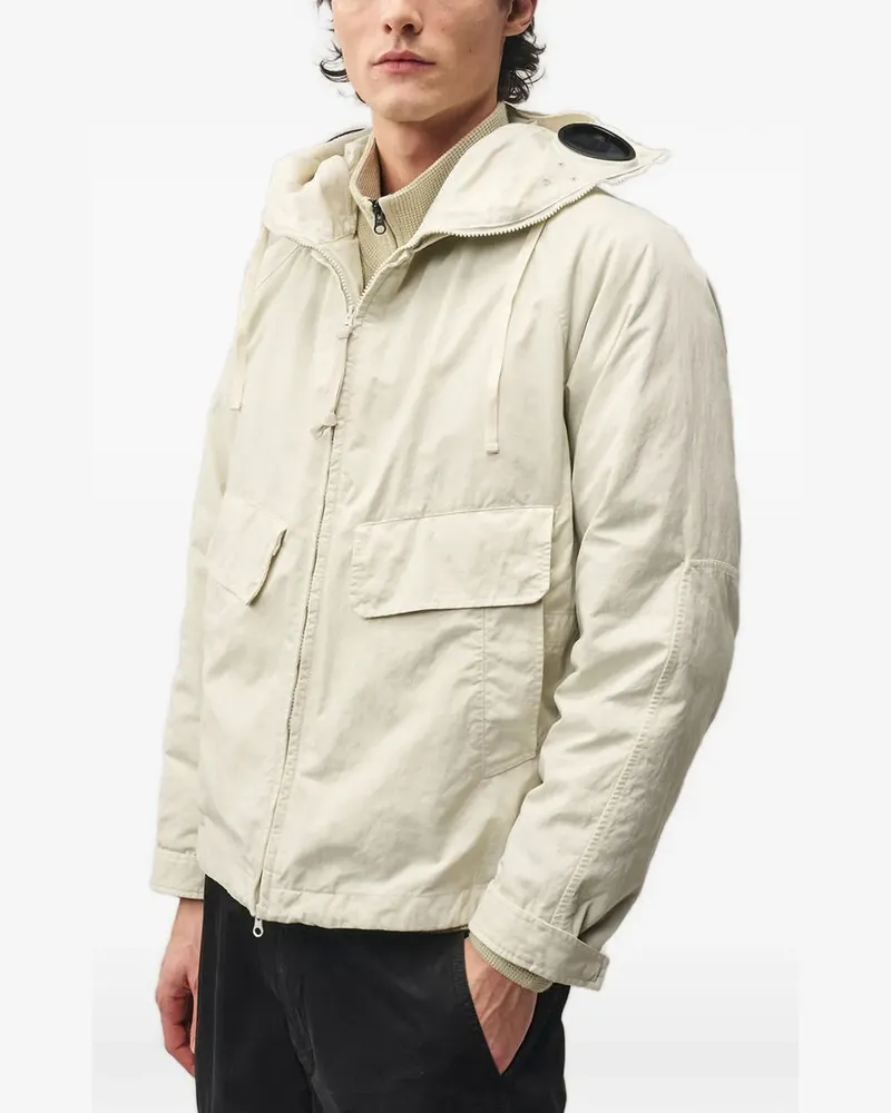 C.P. Company Kapuzenjacke mit Goggle-Detail - Nude Nude