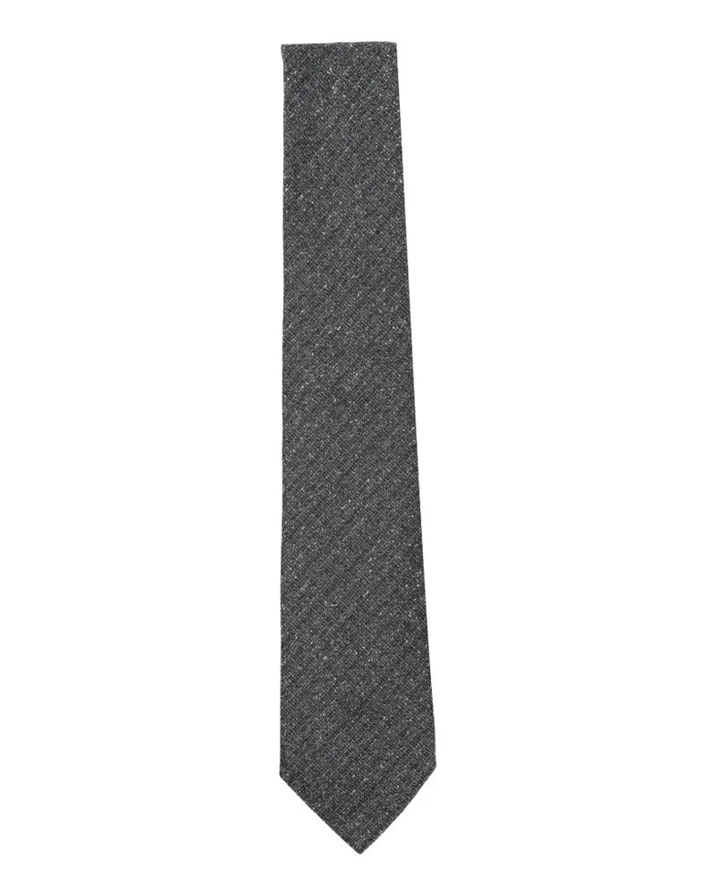 Canali Seidenkrawatte mit Flecken - Grau Grau