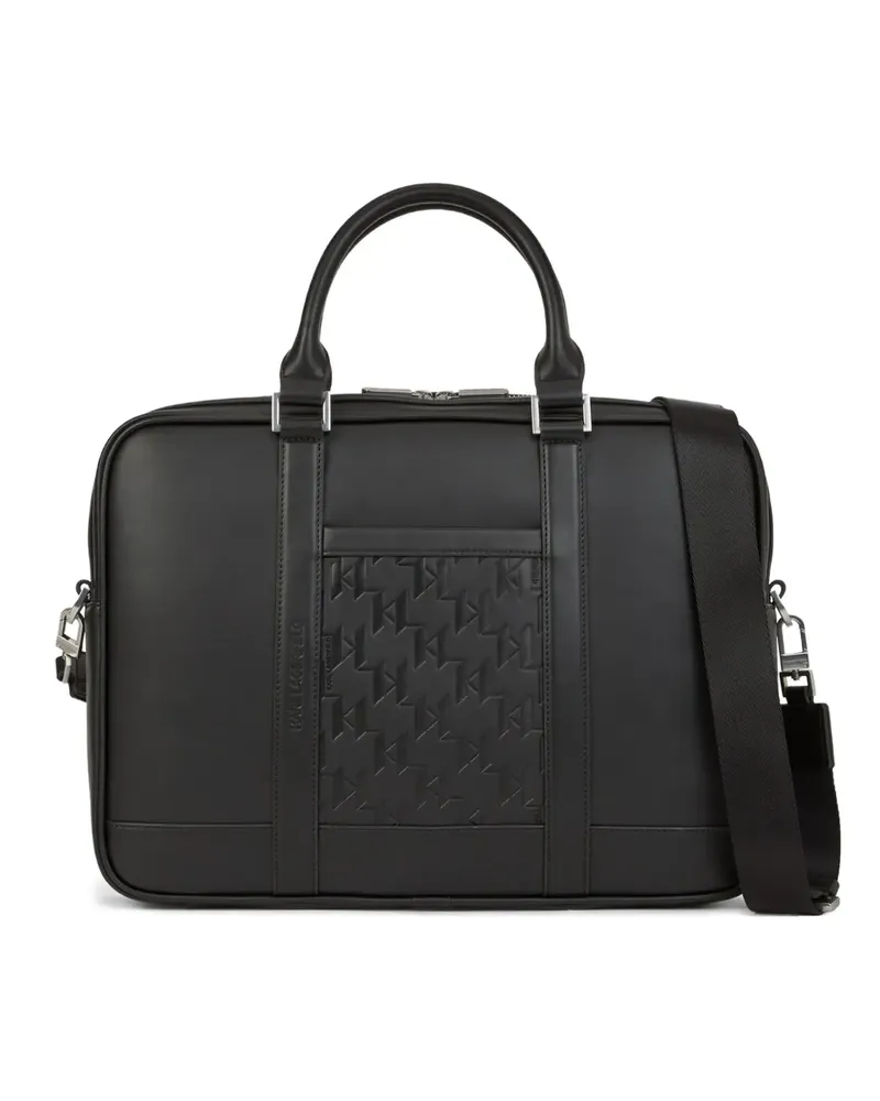 Karl Lagerfeld K/Traveller Aktentasche mit Prägung - Schwarz Schwarz