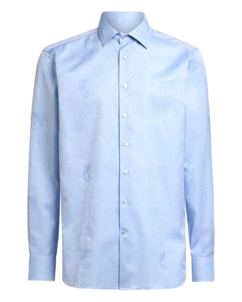 Etro Hemd aus Paisley-Jacquard - Blau Blau