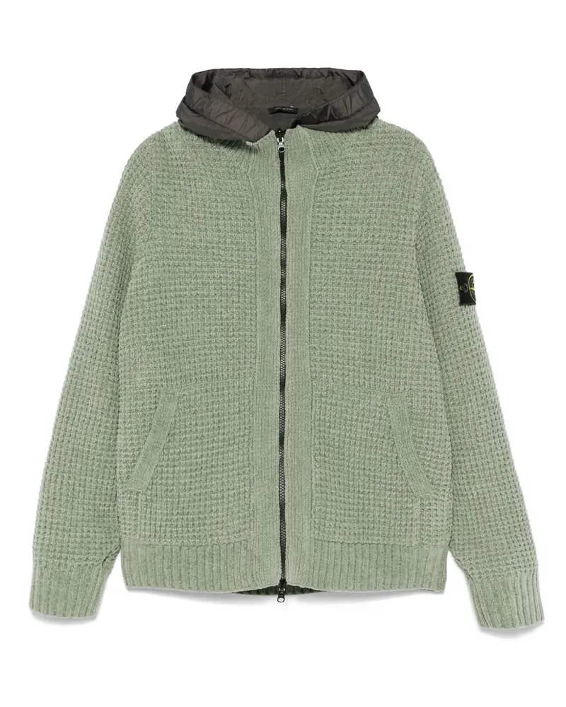 Stone Island Cardigan mit Kompass-Patch - Grün Grün