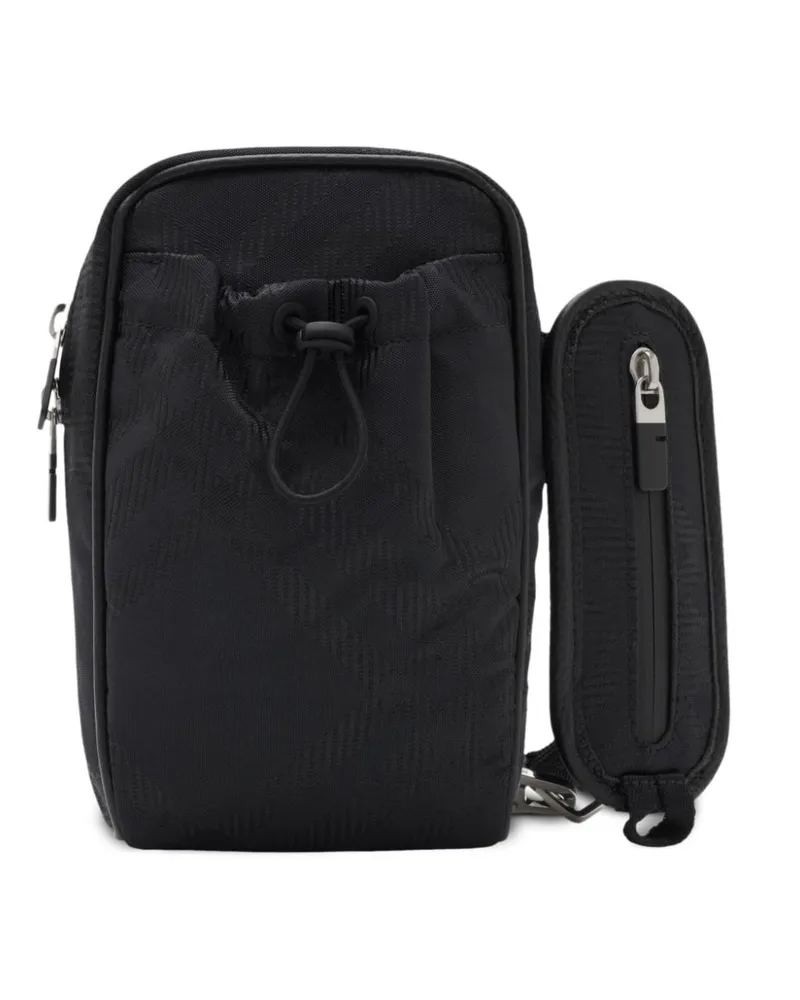 Burberry Handytasche mit Check-Jacquard - Schwarz Schwarz