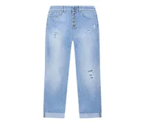 Jeans mit Gürtelschlaufe - Blau