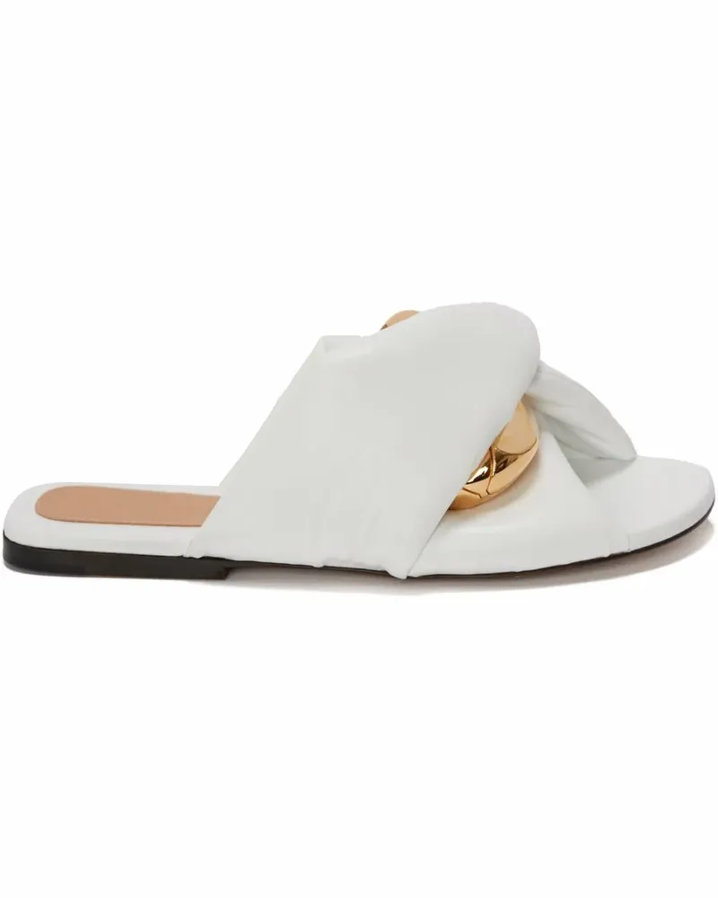 J.W.Anderson Flache Chain Sandalen - Weiß Weiß