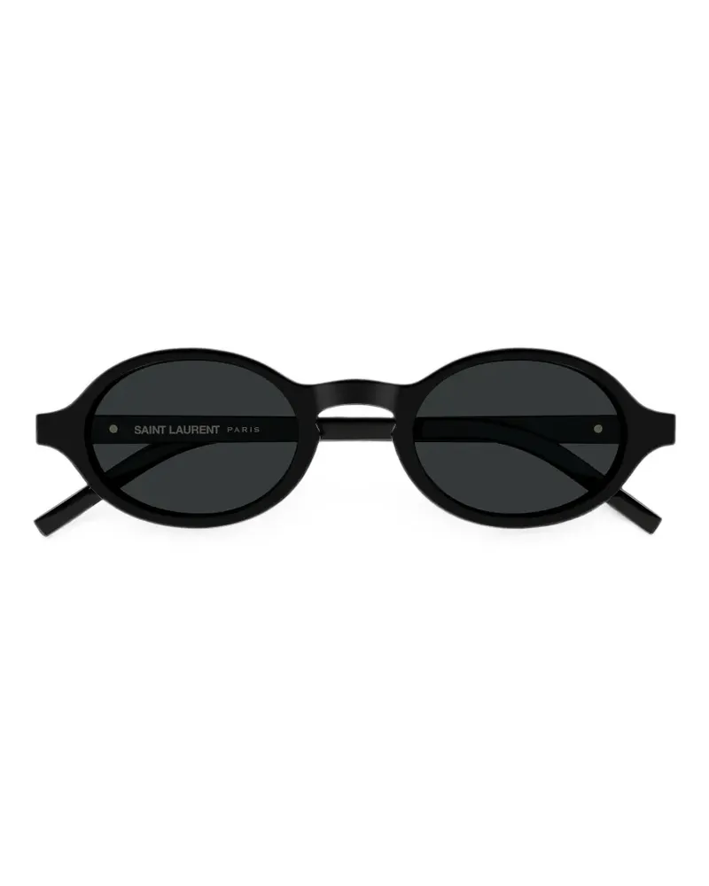 Saint Laurent YSL-monogram round-frame sunglasses - Schwarz Schwarz
