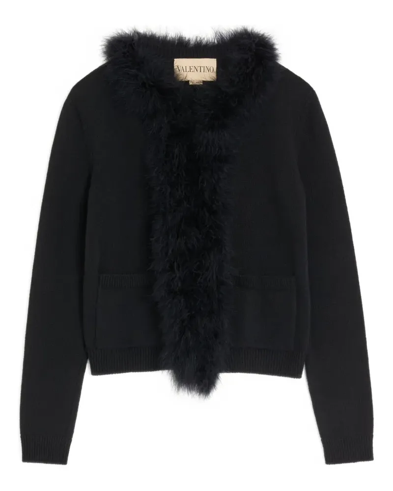 Valentino Garavani Cardigan mit Federn - Schwarz Schwarz