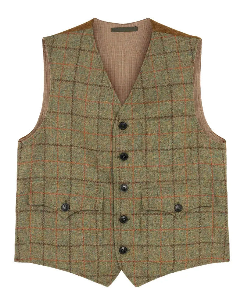 Fortela Dean check-pattern vest - Grün Grün