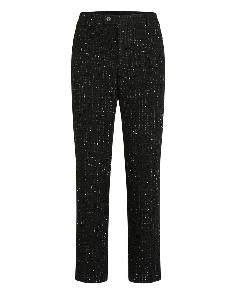 Karl Lagerfeld Texturierte Straight-Leg-Hose - Schwarz Schwarz