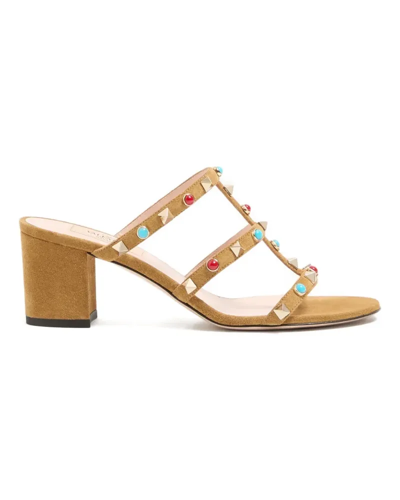Valentino Garavani Rockstud Sandalen mit Cabochon - Braun Braun