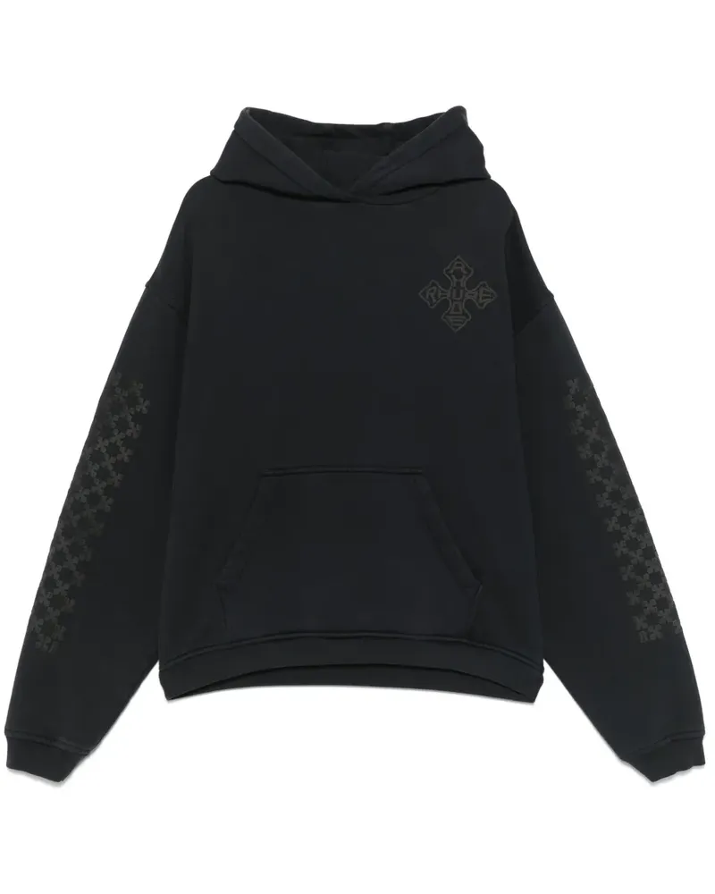 RHUDE Hoodie mit Kreuz-Logo Schwarz