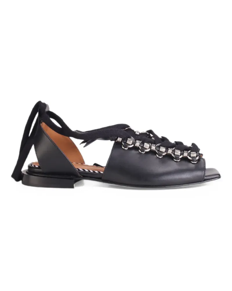 Toga chain-detail lace-up sandals - Schwarz Schwarz