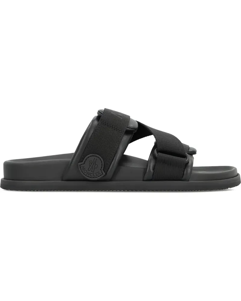 Moncler Mon Summer Sandalen mit Doppelriemen - Schwarz Schwarz