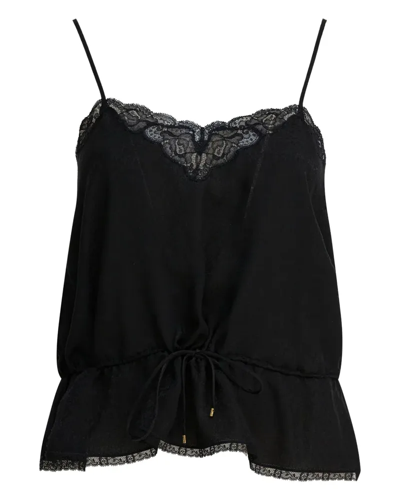 Chloé Bluse mit Kordelzug - Schwarz Schwarz