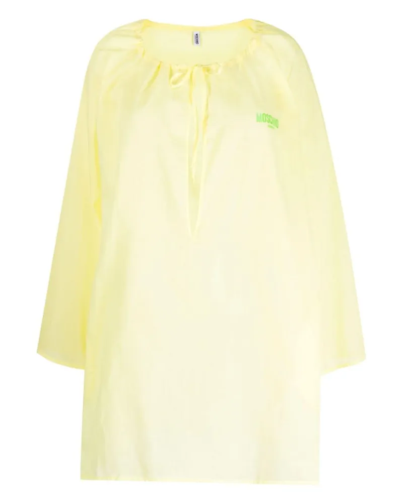 Moschino Kleid mit Logo-Print - Gelb Gelb
