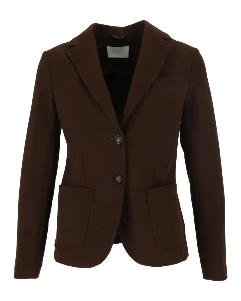 CIRCOLO 1901 slim-fit fleece blazer - Braun Braun