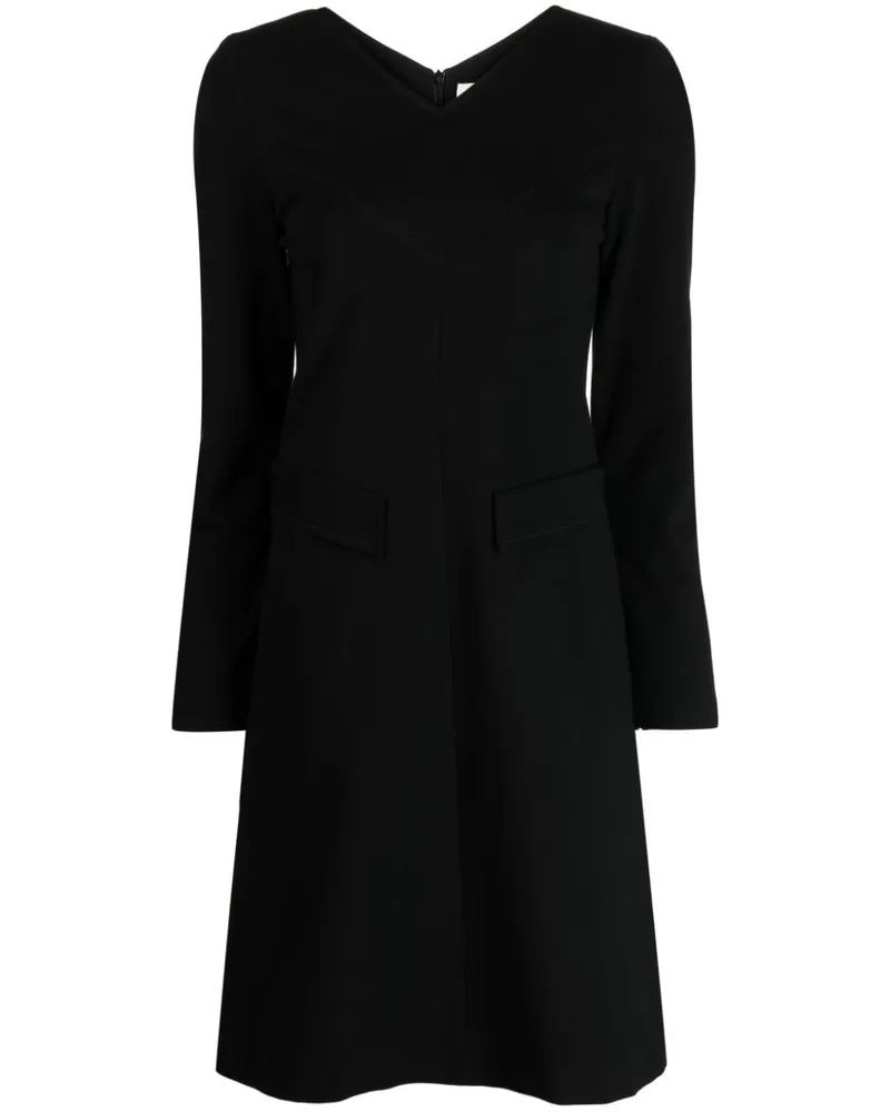 JANE Atelier Sky Minikleid mit V-Ausschnitt - Schwarz Schwarz
