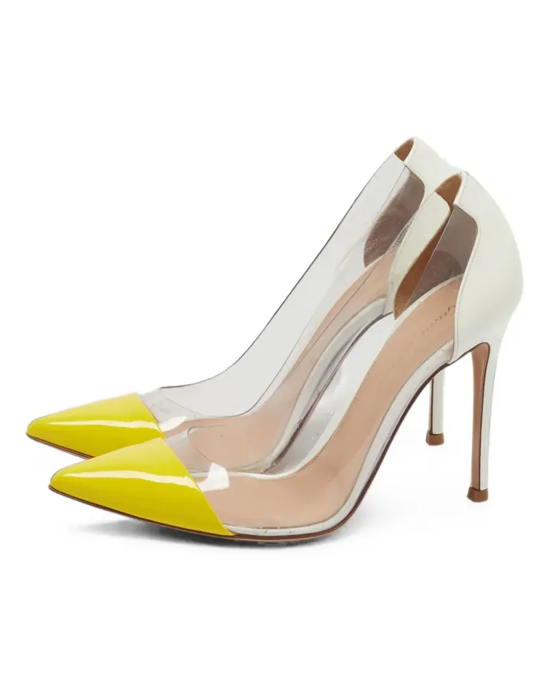 Gianvito Rossi Plexi pointed-toe pumps - Weiß Weiß