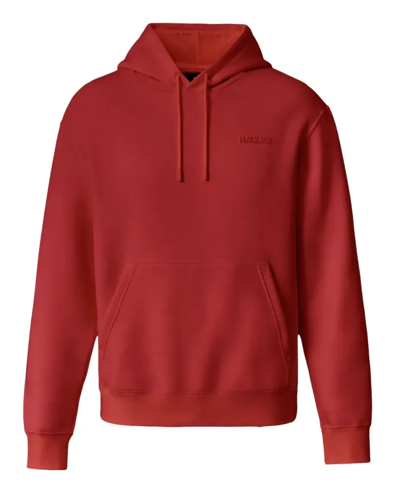 Mackage Kolton-ZZ Hoodie mit Logo-Prägung - Rot Rot