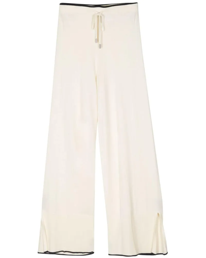 N.Peal Fein gestrickte Hose - Nude Nude