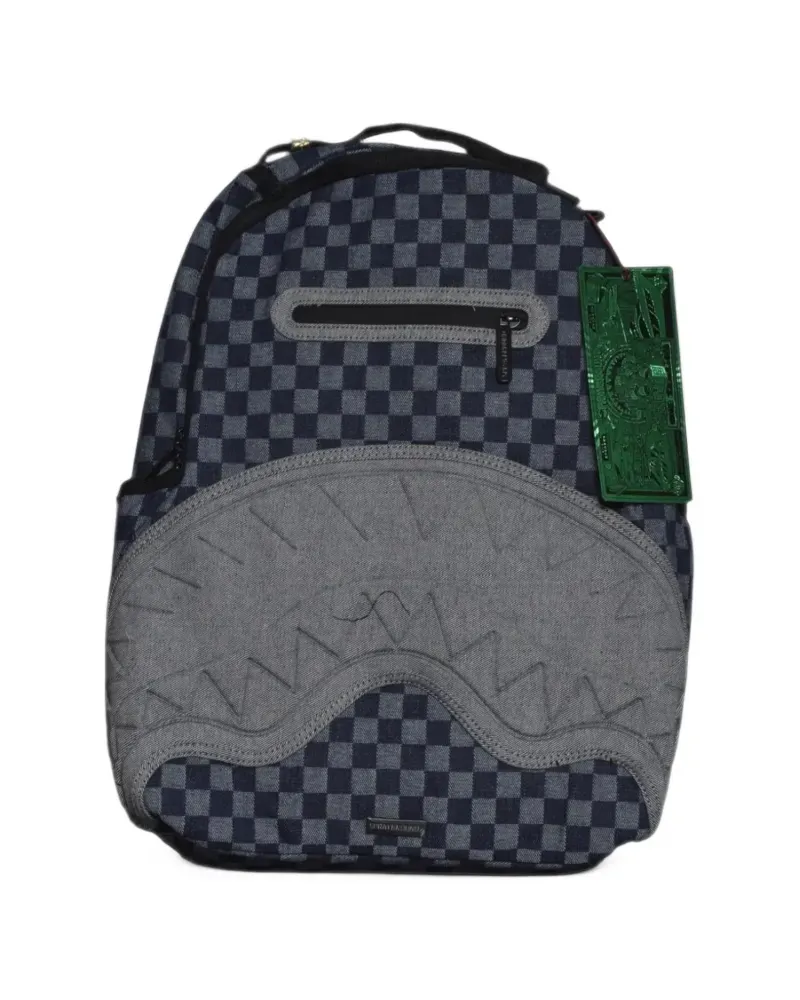Sprayground Warp & Weft in Paris checked backpack - Blau Blau