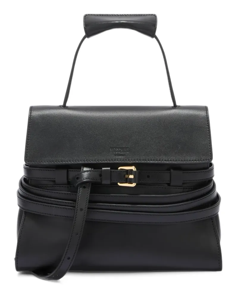 Moschino Schultertasche mit Schnallendetail - Schwarz Schwarz