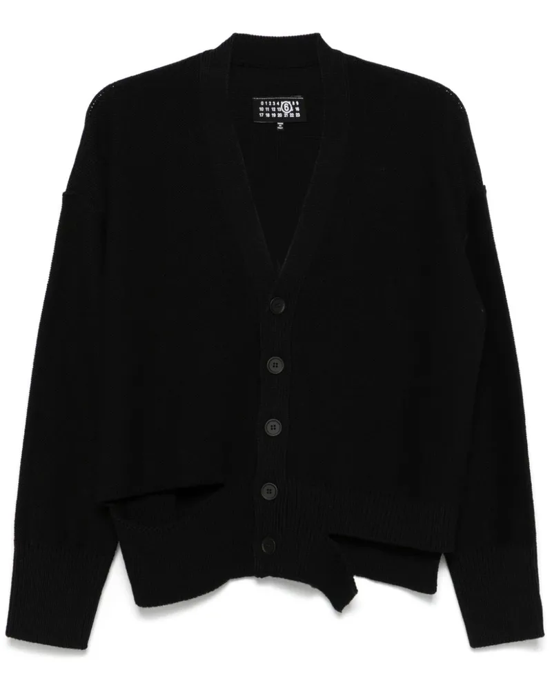Maison Margiela Cardigan mit Cut-Outs - Schwarz Schwarz