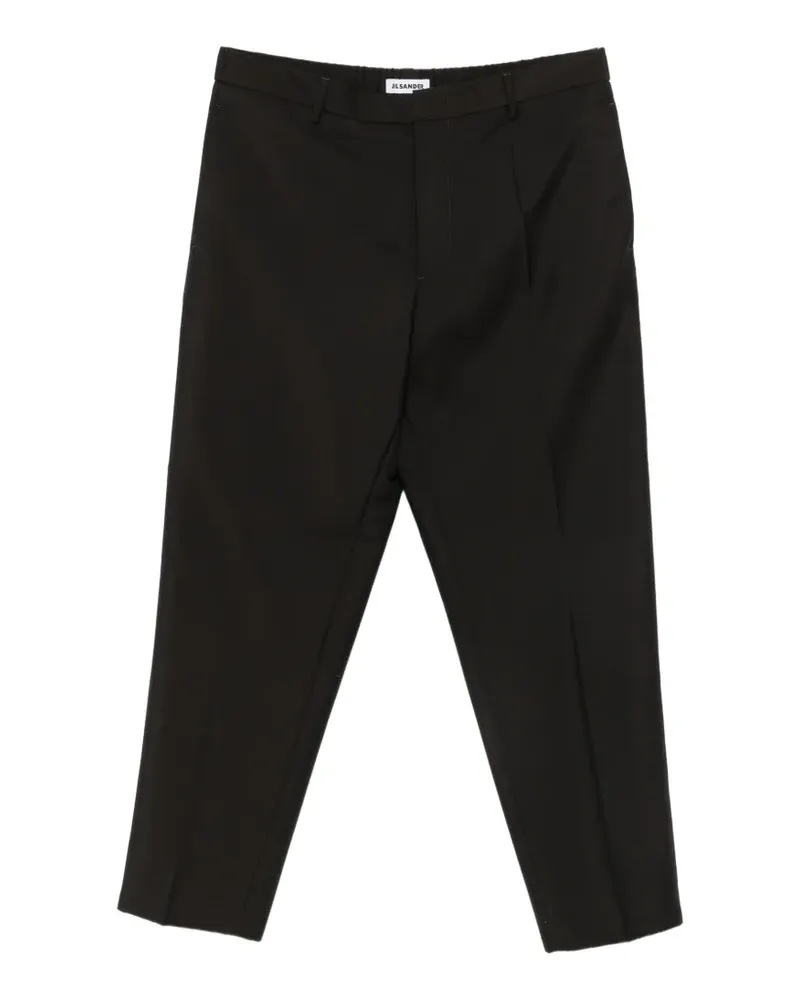 Jil Sander elasticated-waistband tailored trousers - Braun Braun
