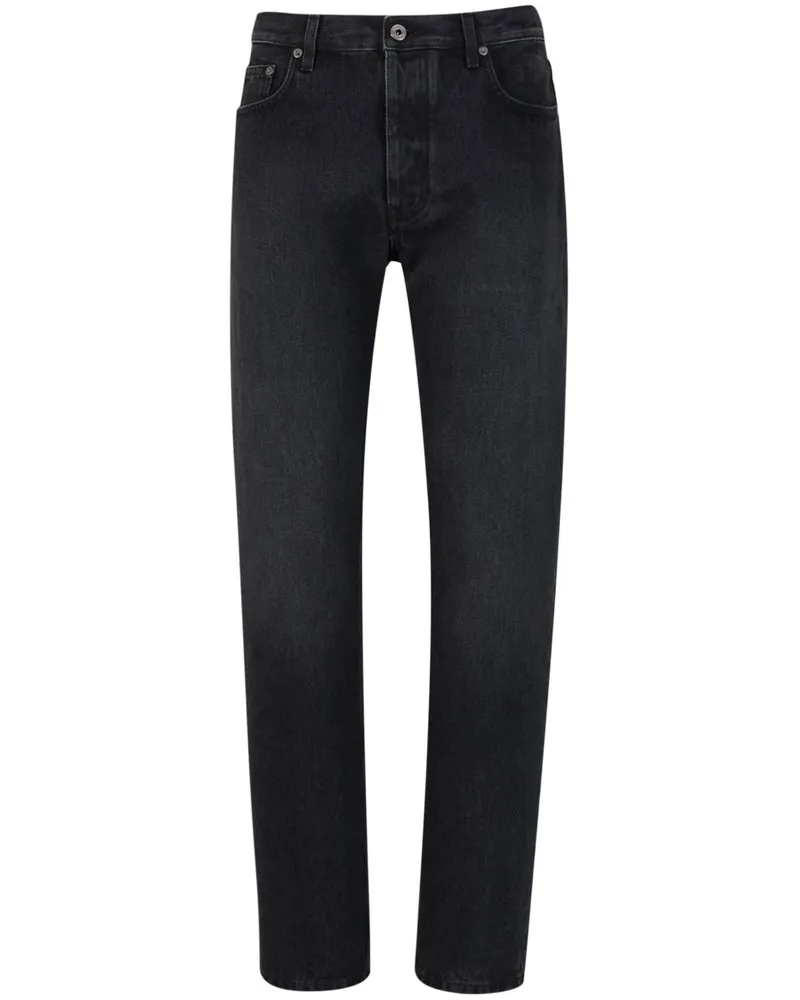 OFF-WHITE Tapered-Jeans mit ausgeblichenem Effekt - Schwarz Schwarz