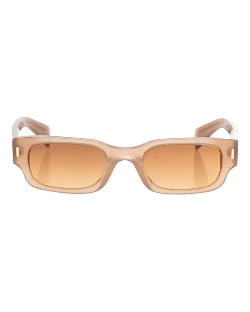 Alexander McQueen T-Bar Rivet Panthos sunglasses - Nude Nude