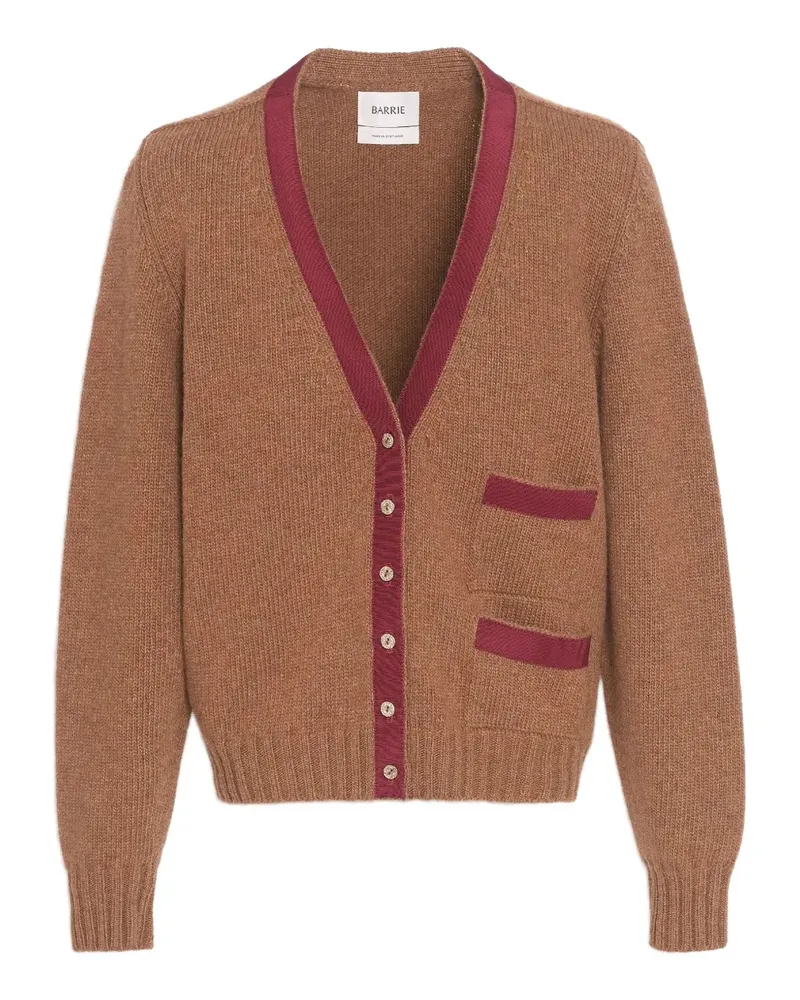 Barrie Cardigan mit RWB-Streifen - Braun Braun