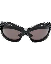 Balenciaga Spike Sonnenbrille im Biker-Look Schwarz