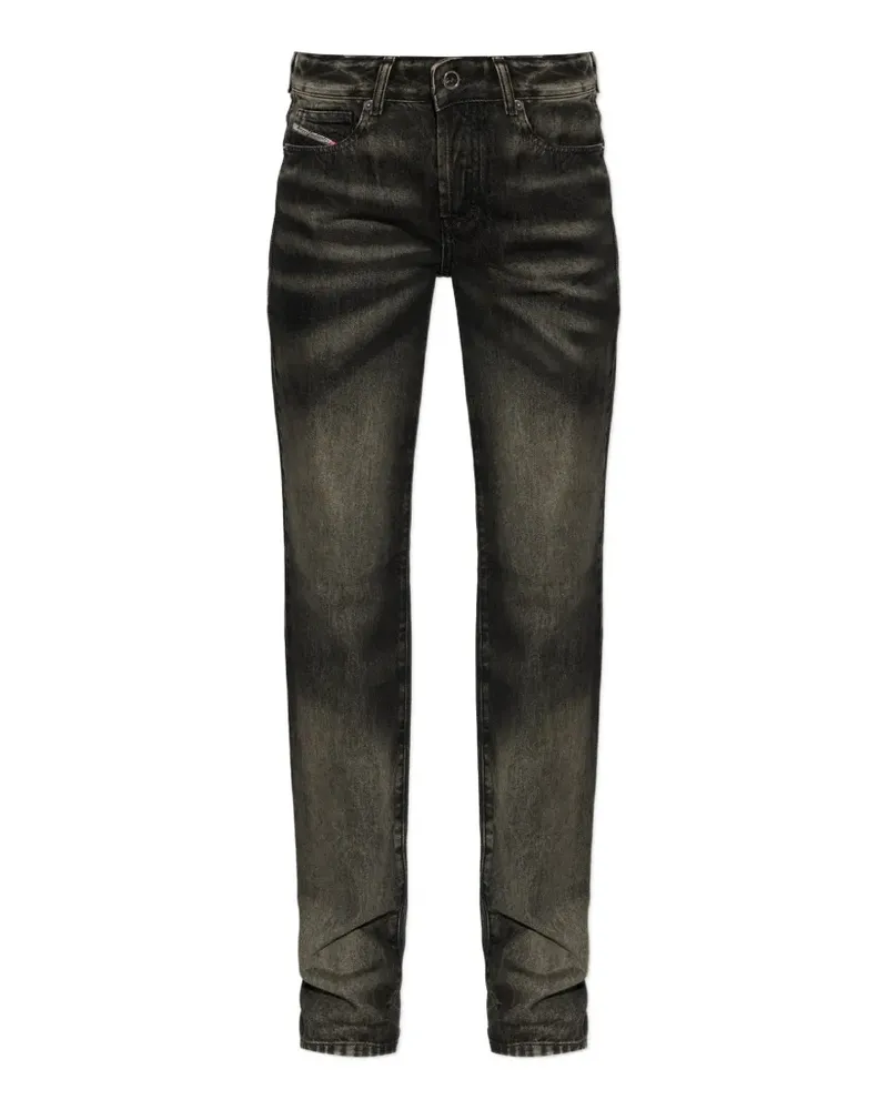 Diesel washed straight-leg jeans - Schwarz Schwarz