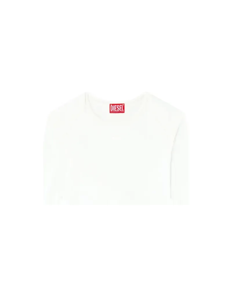 Diesel Gerüschtes Langarmshirt im Layering-Look - Weiß Weiß
