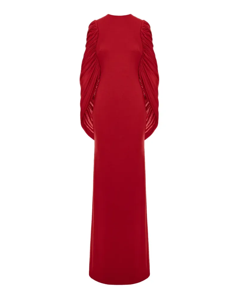 Seen Users Drapiertes Fallen Angel Abendkleid - Rot Rot