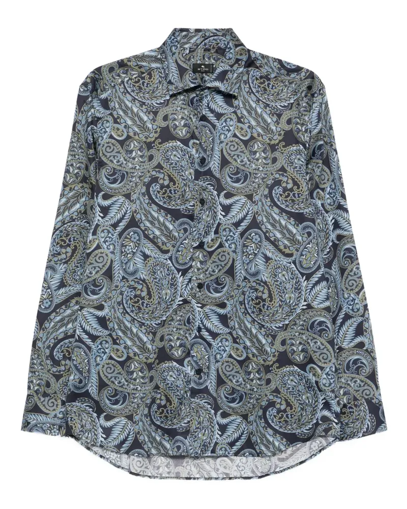 Etro Hemd mit Paisleymuster - Blau Blau