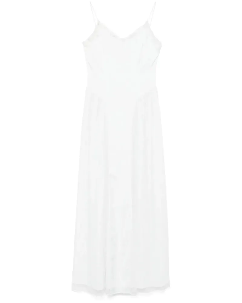 ROTATE Birger Christensen Maxikleid aus Satin-Spitze - Nude Nude