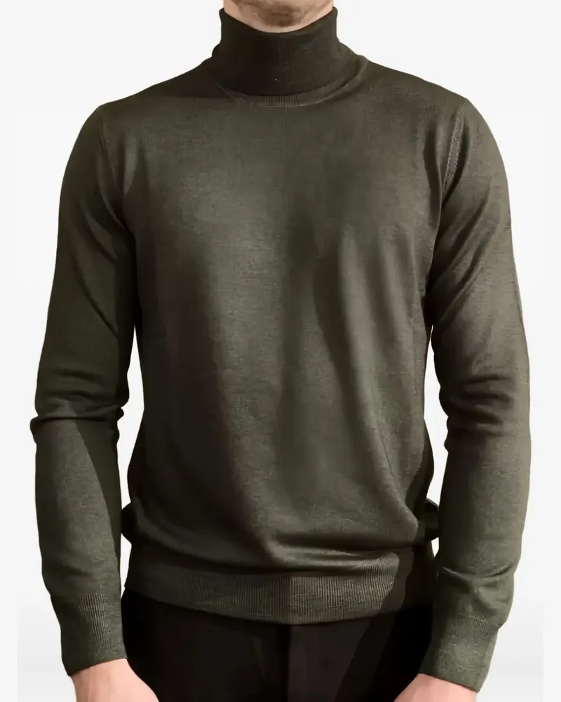 Gran Sasso roll-neck knitted sweater - Grün Grün